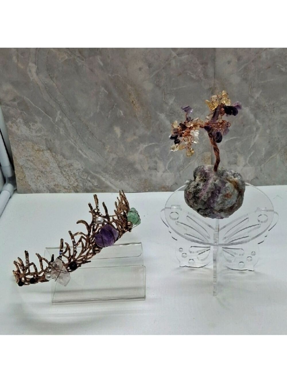 Crown Gold and Amethyst With Tree Accent Bundle
